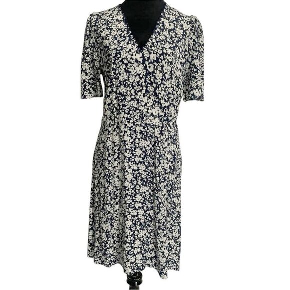 NEW & Other Stories Size 8  Printed Scallop Wrap Mini Dress $99 - Picture 2 of 16